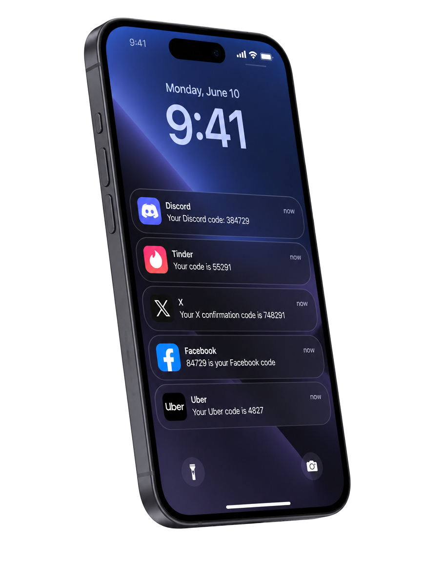 Réception d'un code Telegram sur iPhone